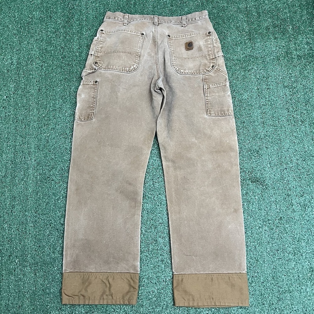 Carhartt Cordura Front Carpenter Pants Mens Fit 32x32 B192 BRN Canvas Workwear